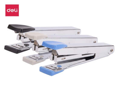Deli Stapler E0224 - White/Blue/Black